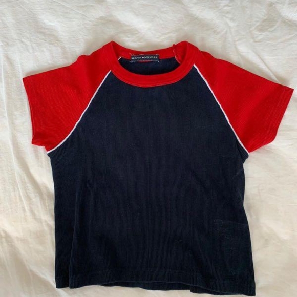 SOLD Brandy Melville Red navy white bella top - Picture 5 of 9